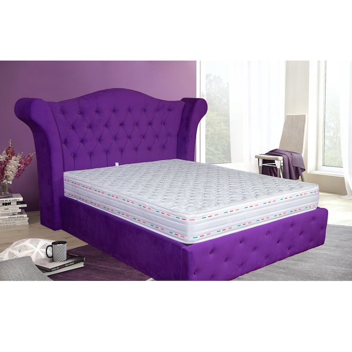 Saltea ortopedica PREVI Easy Memory, 160x200x19cm, spuma poliuretanica cu memorie 2cm, hipoalergenica, antibacteriana, tratata cu aloe vera, cu sistem de aerisire, ferma