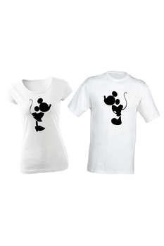 Set de 2 tricouri pentru cuplu Black Mickey , marimea S Set de 2 tricouri pentru cuplu Black Mickey , marimea S