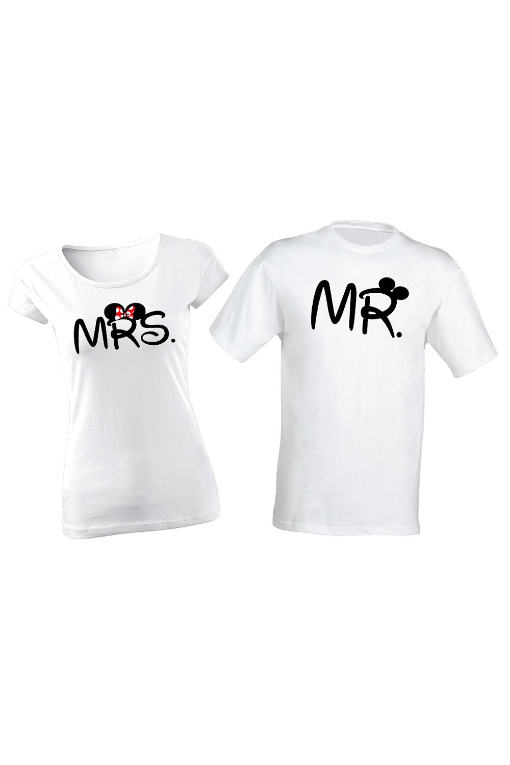 Set de 2 tricouri pentru cuplu Mrs. si Mr. COD , marimea L