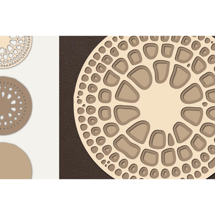 Panou decorativ din plywood 3mm-4mm, Intrahome, 20x20cm, ideal pentru proiecte DIY