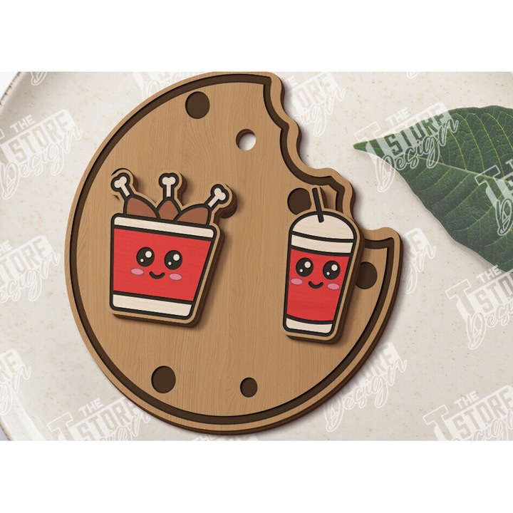 Studuri alimentare din lemn de plywood, Intrahome, wenge, 3mm-4mm, set de 3x3 cm