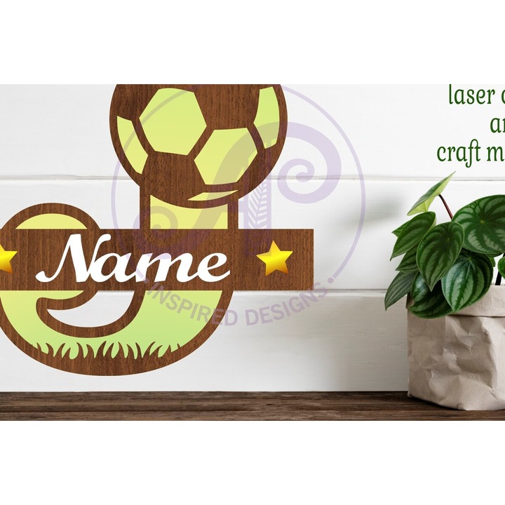 Monograma din lemn, Intrahome, 30x20cm, 3mm-4mm, pentru decorare si proiecte DIY