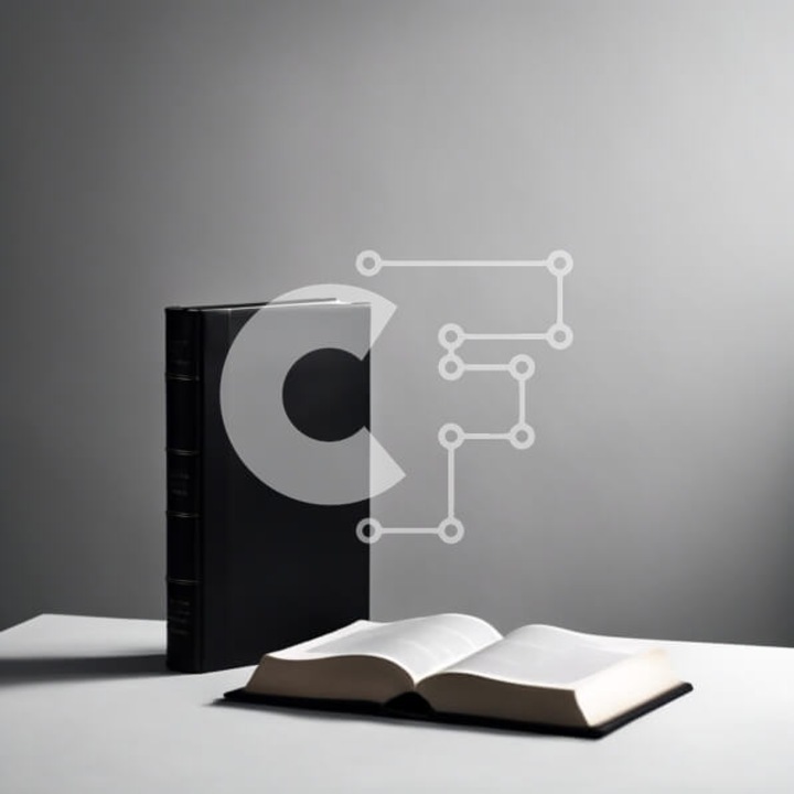 Puzzle din lemn Intrahome, 10x10 cm, 25 piese, imagine cu carti deschise si carti negre pe masa, cutie din lemn wenge