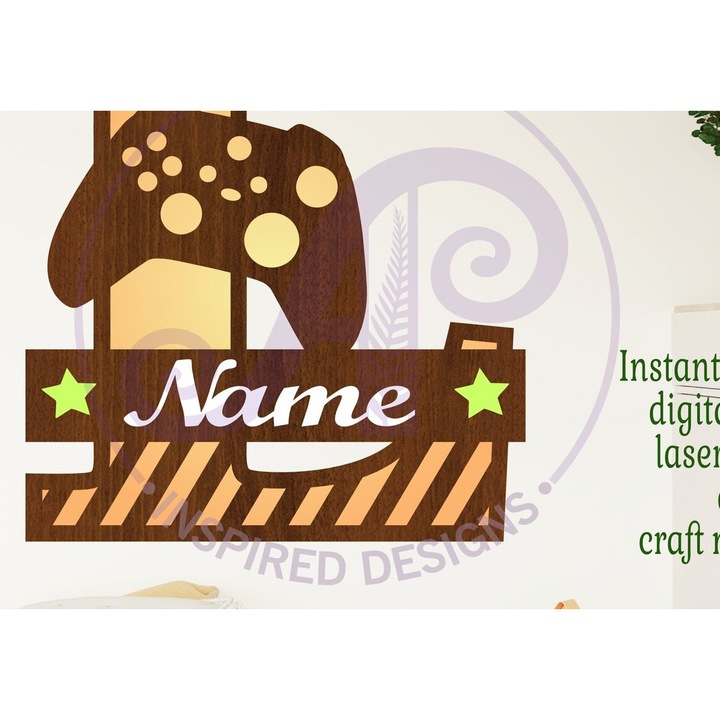 Accesorii decorative, Intrahome, Gamer X, monograma, 30x20cm, plywood 3mm-4mm