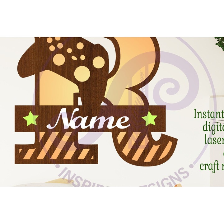 Accesorii decorative, Intrahome, Gamer X, monograma, 30x20cm, plywood 3mm-4mm