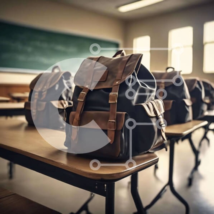 Puzzle din lemn Intrahome, 10x10 cm, 25 piese, imagine cu saci si tablouri negre, cutie din lemn wenge