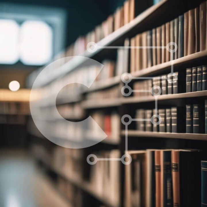 Puzzle din lemn Intrahome, 10x10cm, 25 piese, imagine cu rafturi de carti, cutie din lemn wenge