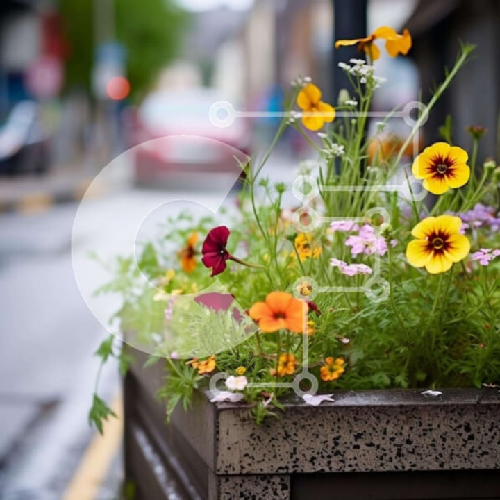 Puzzle din lemn Intrahome, cutie lalele policolor, 10x10 cm, 25 piese, set