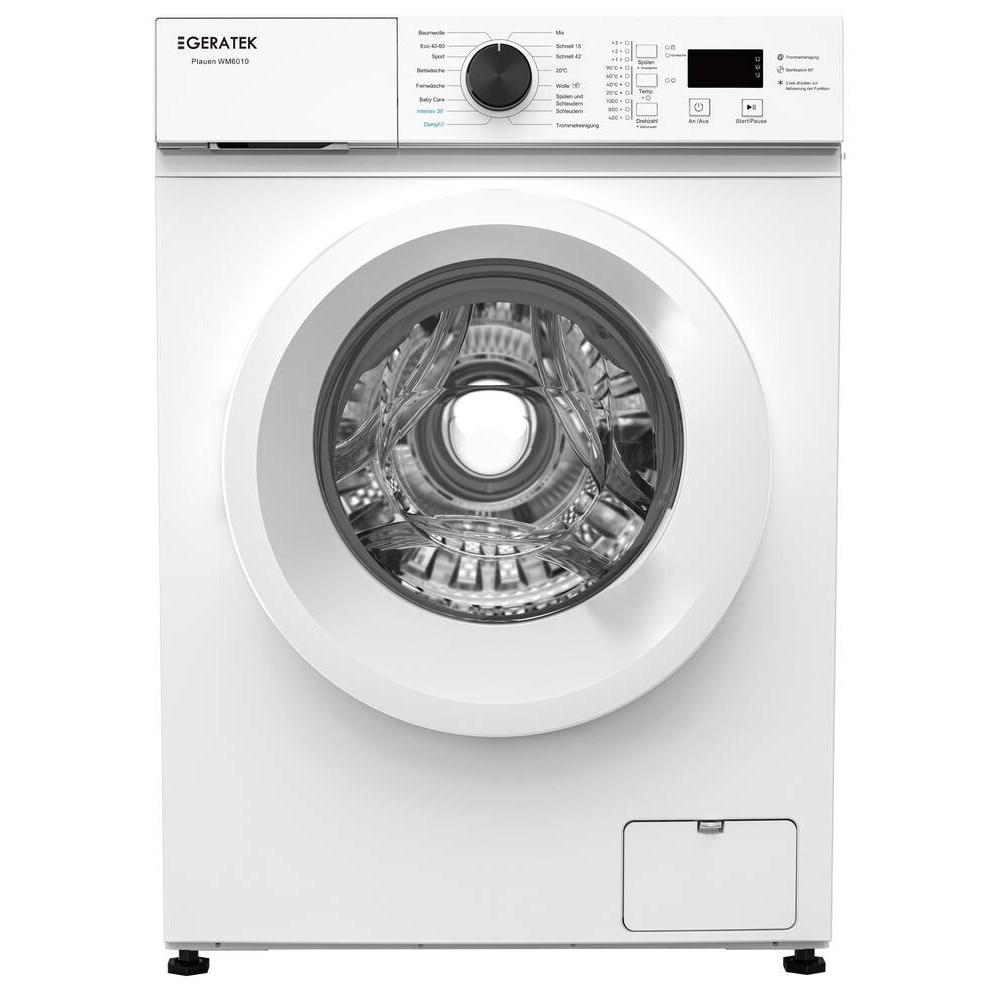 Masina de spalat rufe Geratek Plauen WM6010, 6 kg, 1000 rpm, alba, 85x59.5x44cm