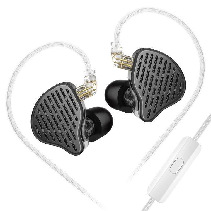 Casti intraauriculare Keephifi KZ X HBB PR2 cu driver magnetic planar de 13, 2 mm, cu fir, pentru gaming, cu microfon