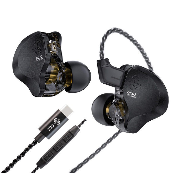 Casti Wired keephifi Ccz Dc02 Iem USB-C, 4 nuclee, bas profund, in ear