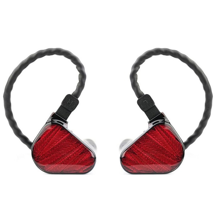 Casti wired Truthear X Crinacle Zero, in-ear, rosu, cablu cu 2 pini de 0, 78 mm