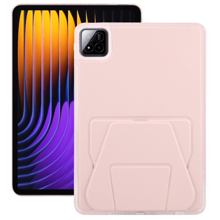 Husa tableta Xiaomi Pad 7/7 Pro, Magnetic, Acoperire din piele acrilica, Roz