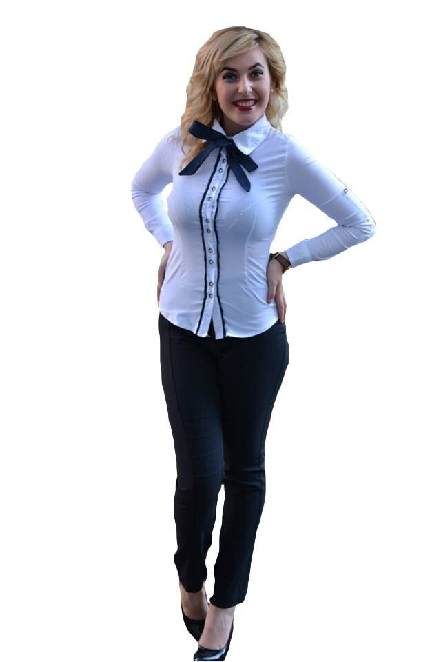 Pantaloni casual cu croi cambrat,D&J Exclusive, Negru