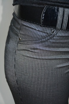 Pantaloni casual, inchidere cu fermoar,D&J Exclusive, Gri Pantaloni casual, inchidere cu fermoar,D&J Exclusive, Gri