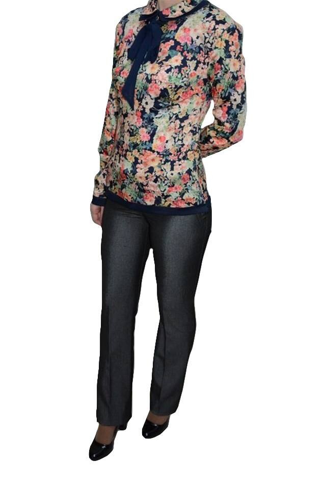 Pantaloni moderni, lungi, design clasic,D&J Exclusive, Gri, 36