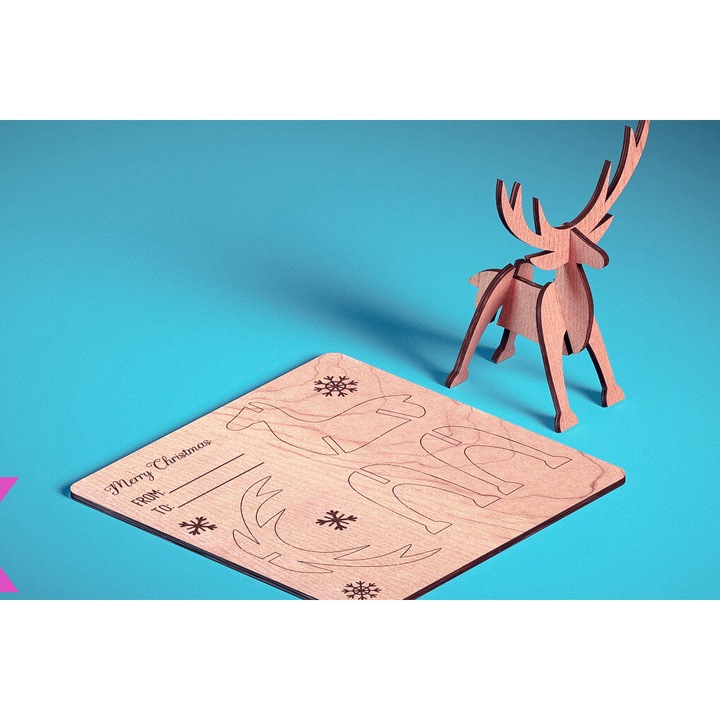 Felicitari, Intrahome, Hartie de Craciun taiata cu laser, 3mm-4mm, 15x15cm