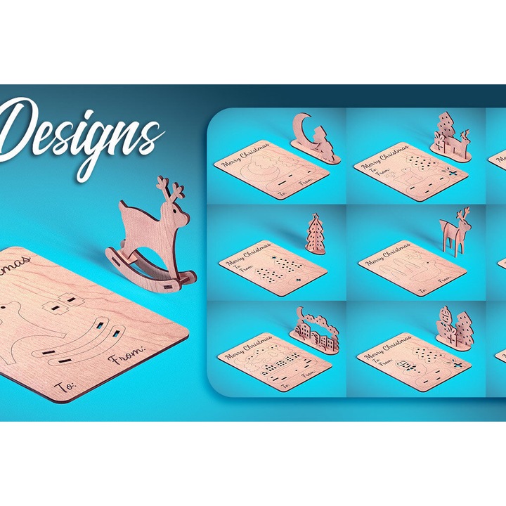 Felicitari, Intrahome, Hartie de Craciun taiata cu laser, 3mm-4mm, 15x15cm, set