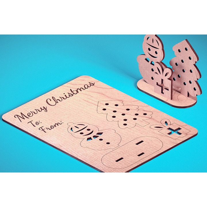 Felicitari, Intrahome, Hartie de Craciun taiata cu laser, 3mm-4mm, 15x15cm