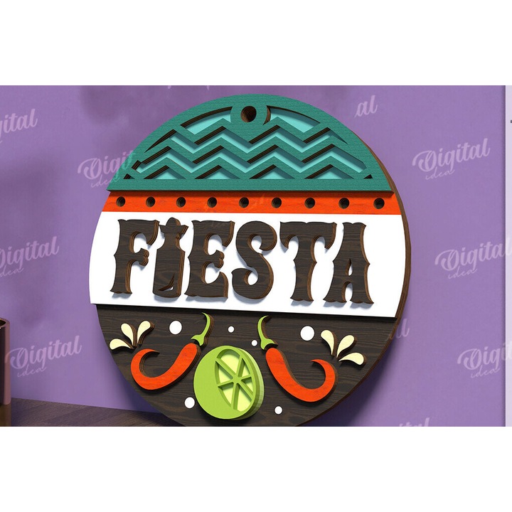 Placa decorativa din lemn taiat cu laser, Intrahome, 30x20cm, 3mm-4mm, pentru proiecte DIY