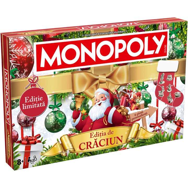 Joc Monopoly, Editia de Craciun, lb. romana, 2-6 jucatori, +8 ani