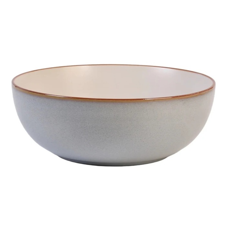 Bol pentru salata ST-006-SWBL, ceramica, gri, 22 cm