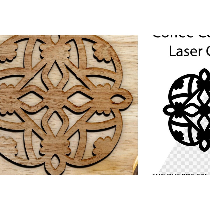 Suporturi bauturi, Intrahome, Coaster Cut Laser, 3mm-4mm, 30x20cm