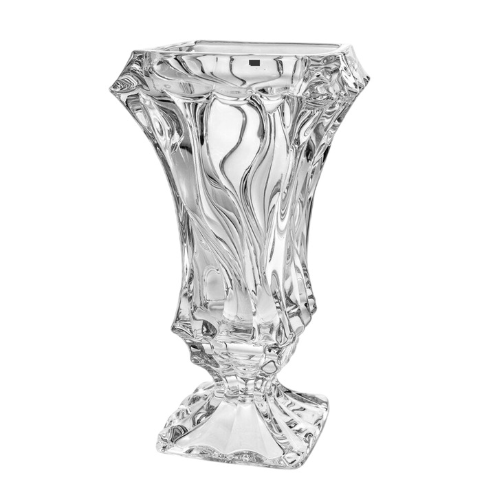 Vaza cristal Bohemia Prague transparentă 30 cm, formă elegantă, durabilitate excelentă