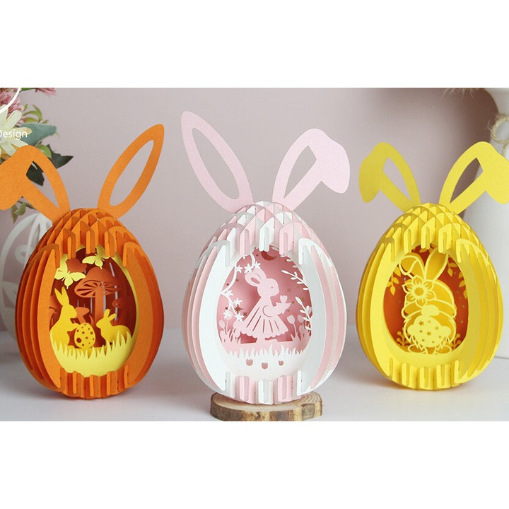 Set de 5 sabloane din lemn Intrahome, 3mm-4mm, 21x29cm, ideal pentru taiere cu plotter