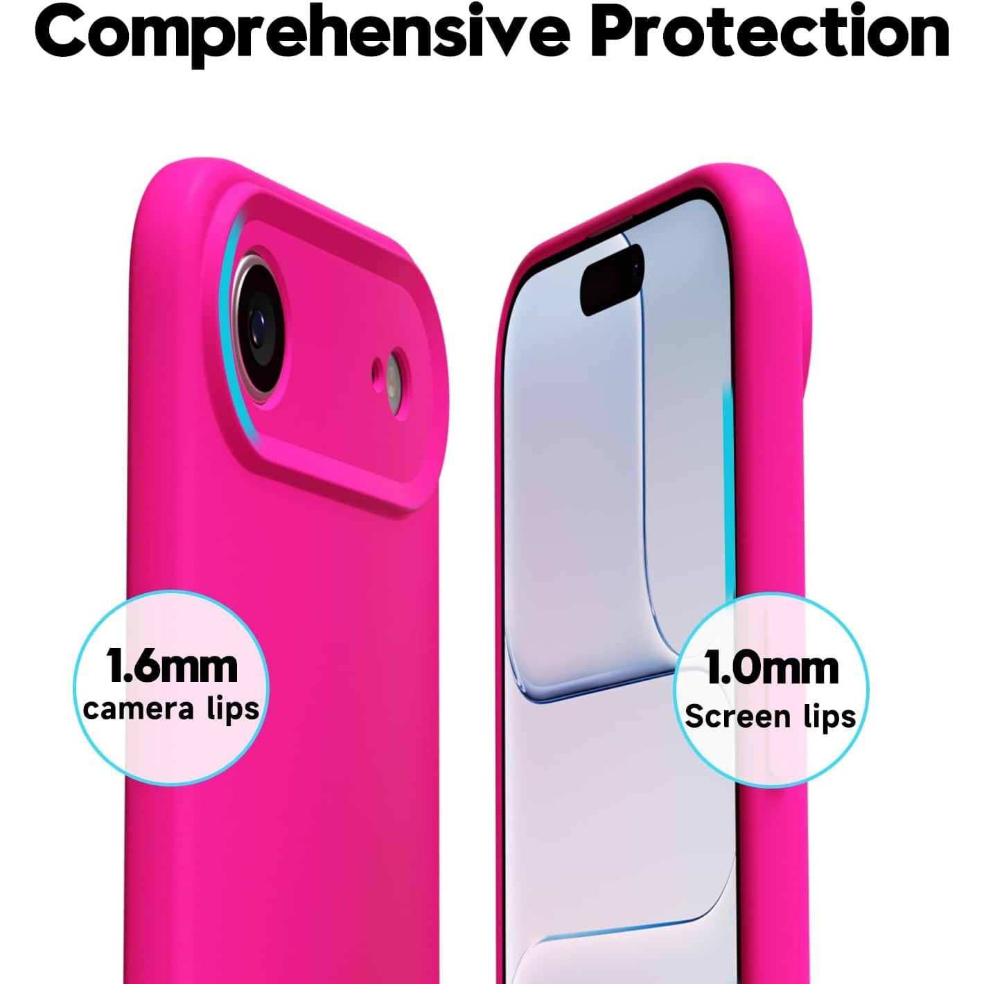 Husa Soft Touch, slim, ALC Mobile, anti soc, compatibila cu IPhone 17 Air, Roz Aprins Tpu