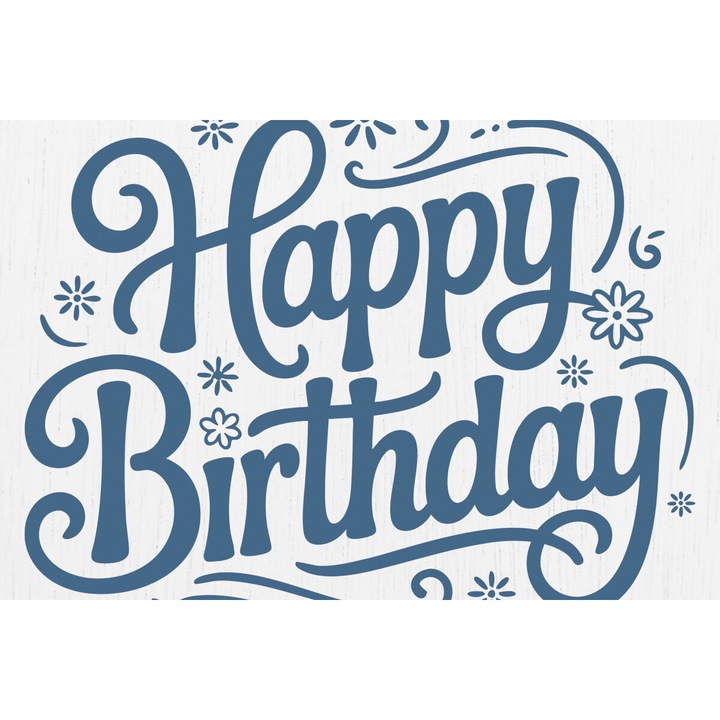 Felicitare Cricut Happy Birthday Design 7, Plywood 3mm-4mm, 20x20 cm, set