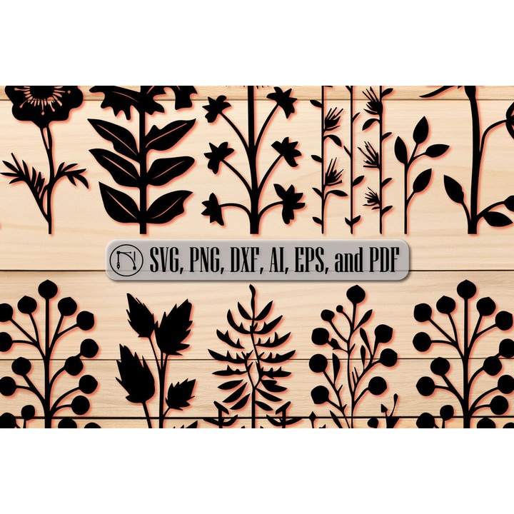 Set de artizanat, Intrahome, Paketo cu charti Cricut Cut Wild Flowers, 3mm-4mm, 10x15cm