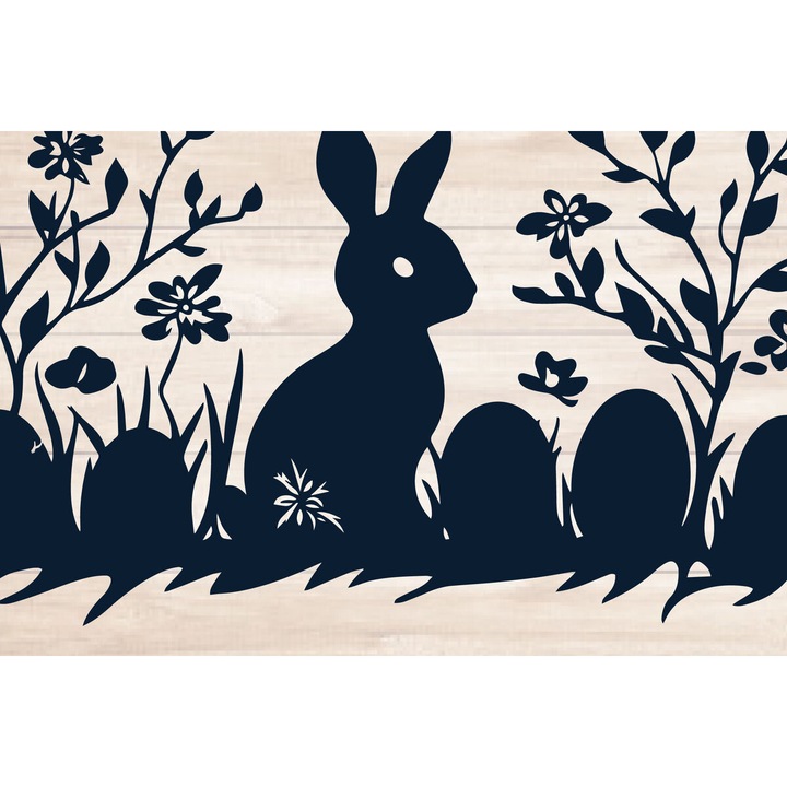 Set de artizanat, Intrahome, Cricut Wildflower Easter Bunny Cut F, 3mm-4mm, 4x4cm
