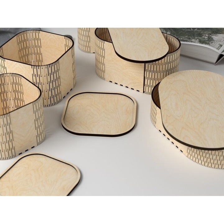 Pachet cutie din lemn plywood 3mm-4mm, Intrahome, 100x100cm, ideal pentru decorare si proiecte DIY