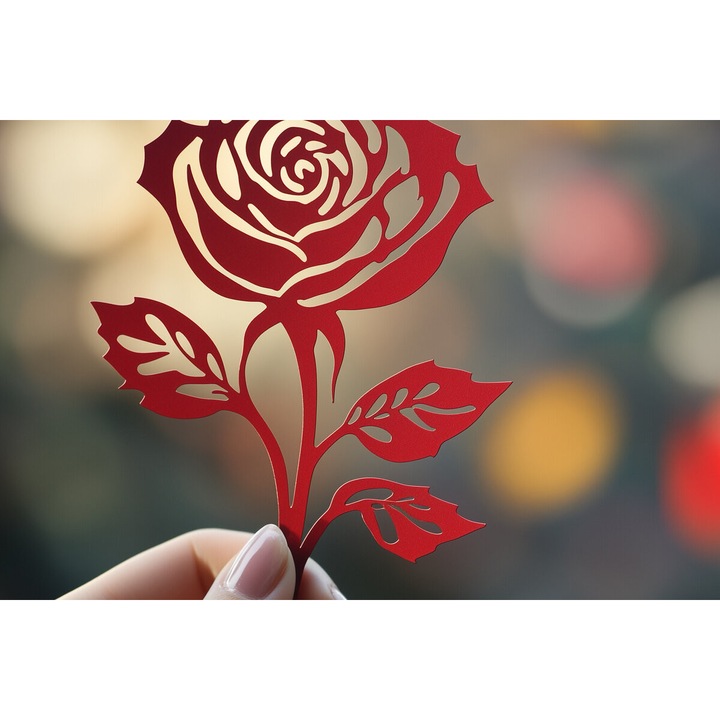 Set de artizanat, Intrahome, Cricut Valentine Rose Cut, 3mm-4mm, 4x4cm
