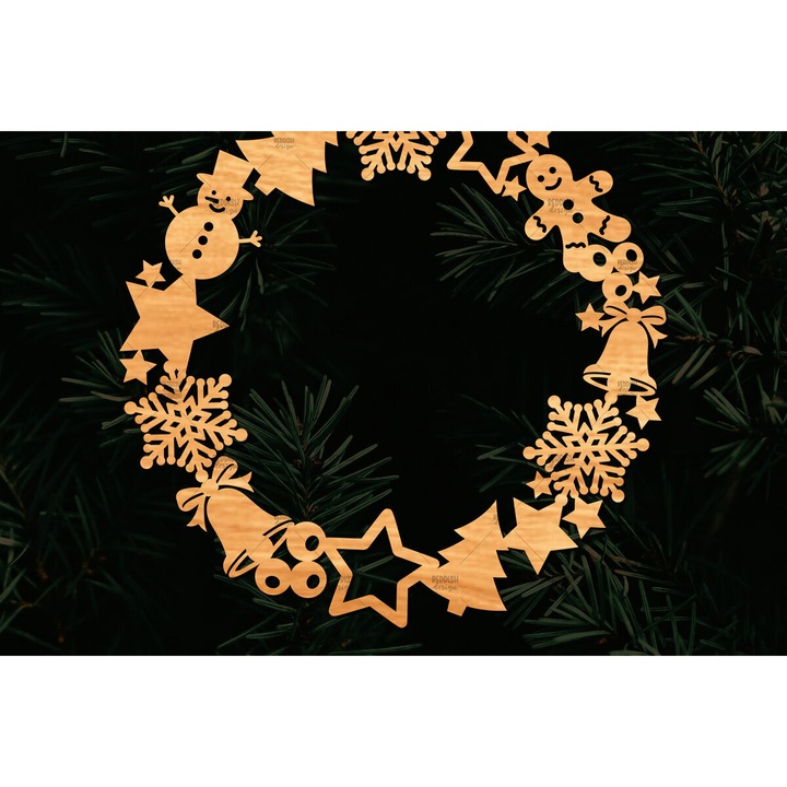 Accesorii decorative, Intrahome, stea de Craciun, 3mm-4mm, 20x20cm