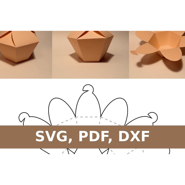 Kouti cupcake din plywood 3mm-4mm, 20x20 cm, set, Intrahome