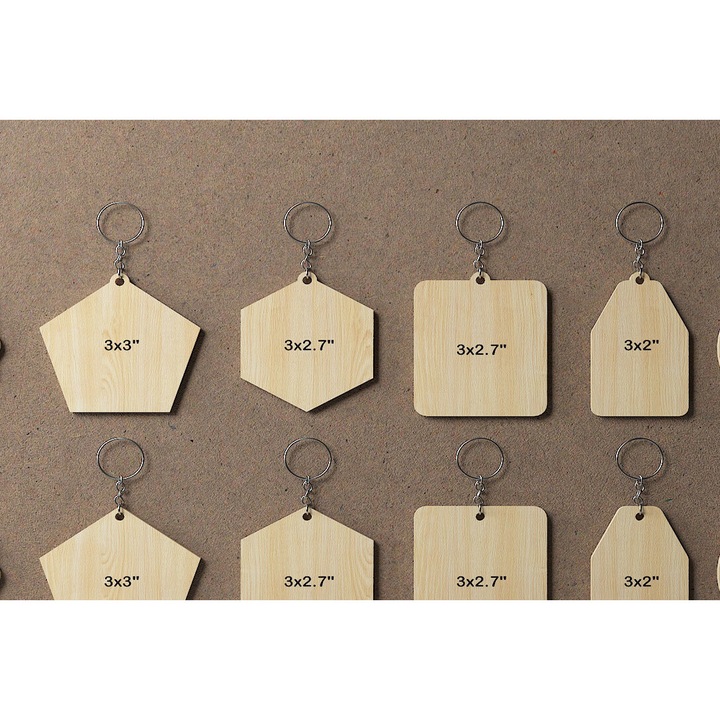 Set de artizanat, Intrahome, prosarmoste din plywood 3mm-4mm, 4x4cm, ideal pentru decorare si proiecte DIY