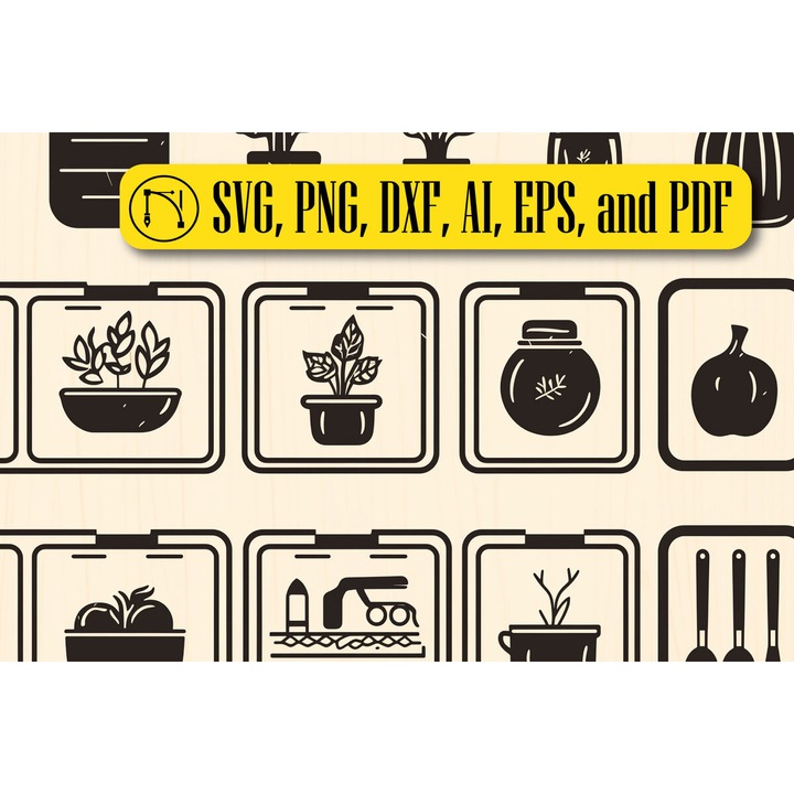 Pachet decorare bucatarie din lemn, Intrahome, 3mm-4mm, 40x50cm