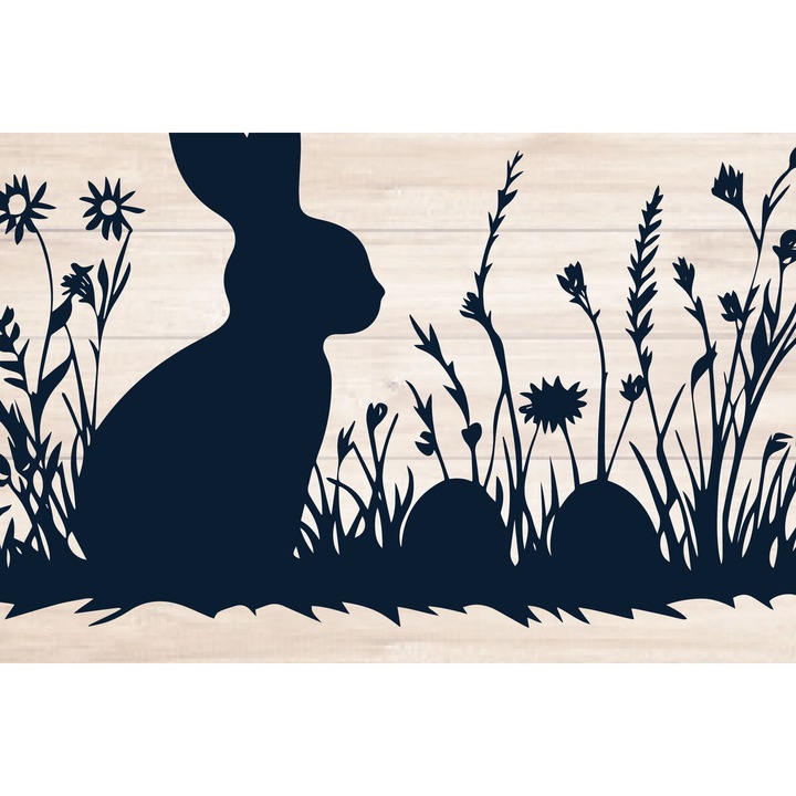 Set de artizanat, Intrahome, Cricut Wildflower Easter Bunny Cut F, 3mm-4mm, 4x4cm