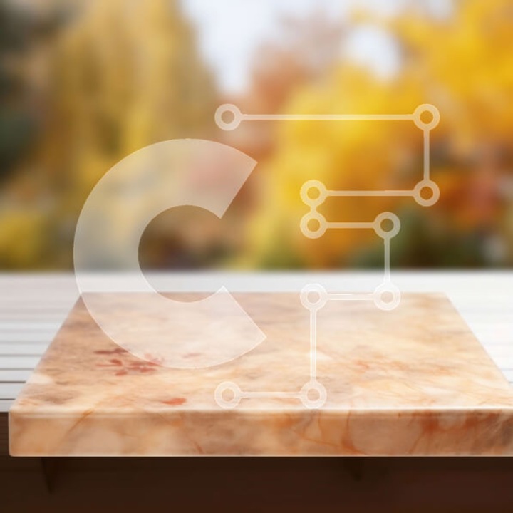 Puzzle din lemn Intrahome, masa din lemn pentru exterior cu suprafata din marmura, 10x10cm, 25 piese, cutie din lemn wenge