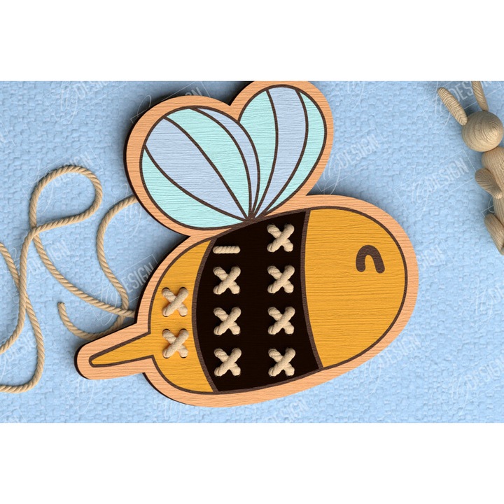 Staurobelonia Melissa, jocuri educative, 15x15cm, din plywood 3mm-4mm, set