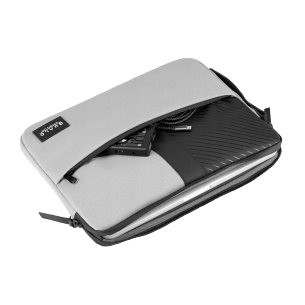 Qualo Ultimate - Geantă universală pentru laptop 13"3" gri-negru pentru laptop/tabletă