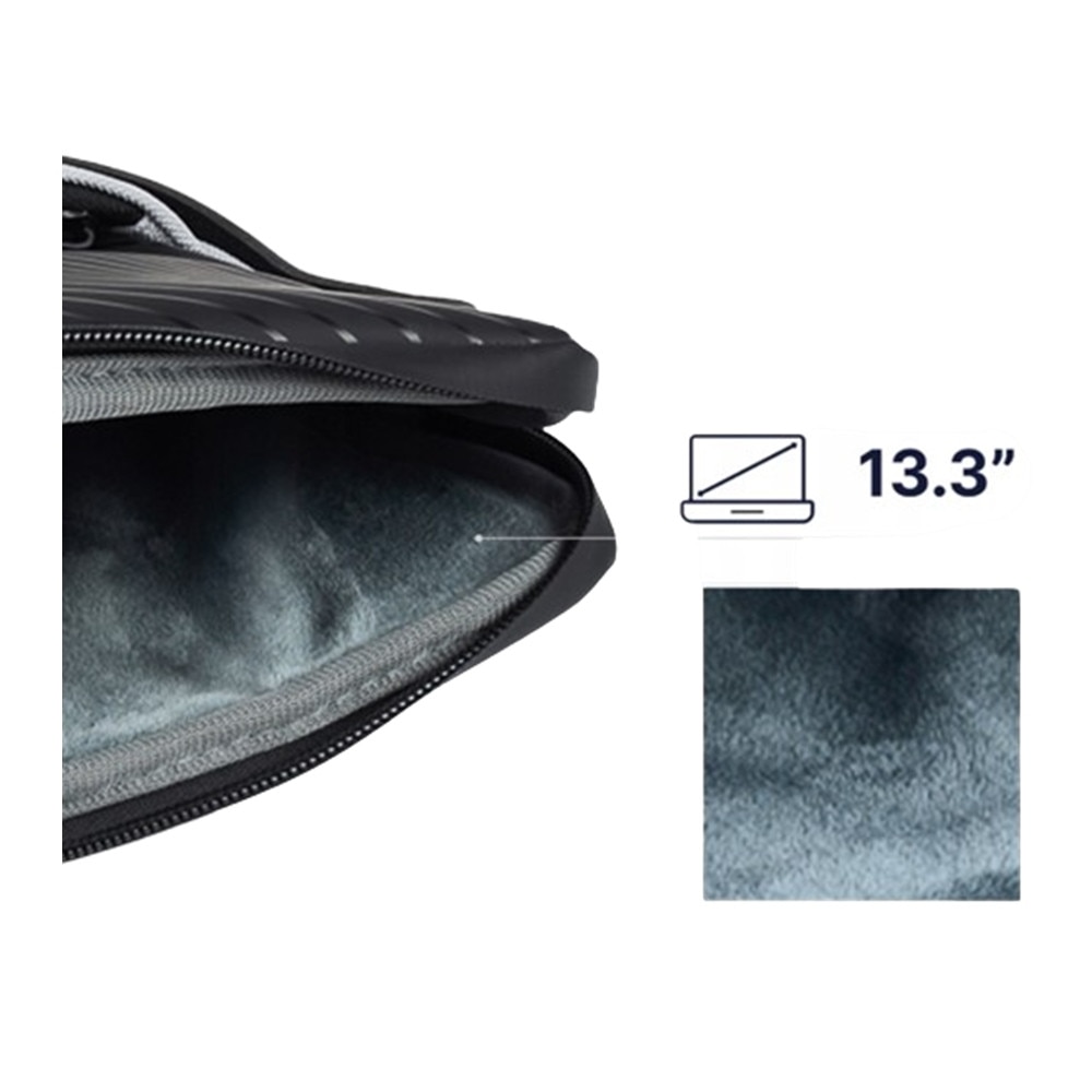 Qualo Ultimate - Geantă universală pentru laptop 13"3" gri-negru pentru laptop/tabletă