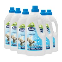 Pachet Detergent lichid hipoalergenic pentru haine pentru bebelusi Chicco, 6 x 1.5 L