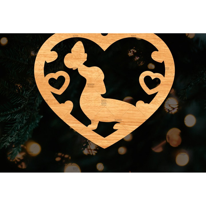 Stolidi memorial Dachshund, Intrahome, 3mm-4mm, 6x6cm, din plywood