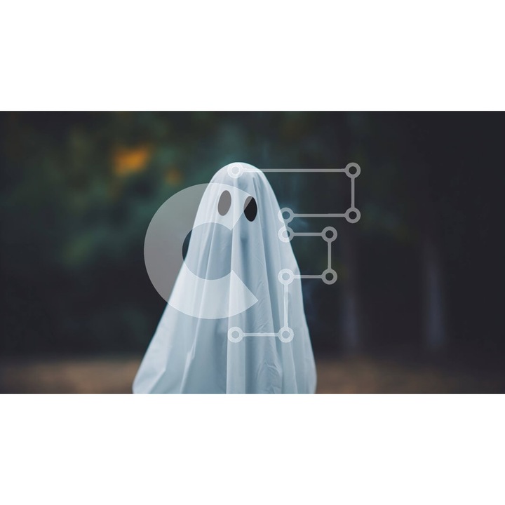 Puzzle Intrahome, Ghost in the Woods, 10x10 cm, 25 piese, cutie din lemn wenge