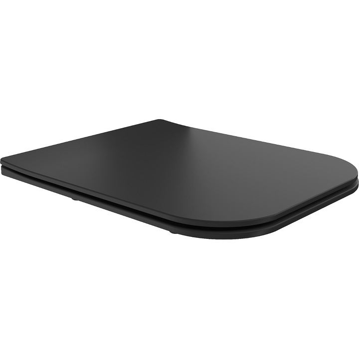 Тоалетна седалка, Mexen, Madox, тънка, черна, правоъгълна