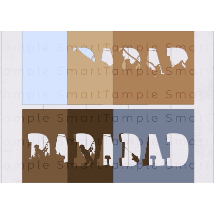 Cutie de umbra DAD, Plywood 3mm-4mm, 25x25 cm, set de taiere pentru proiecte DIY