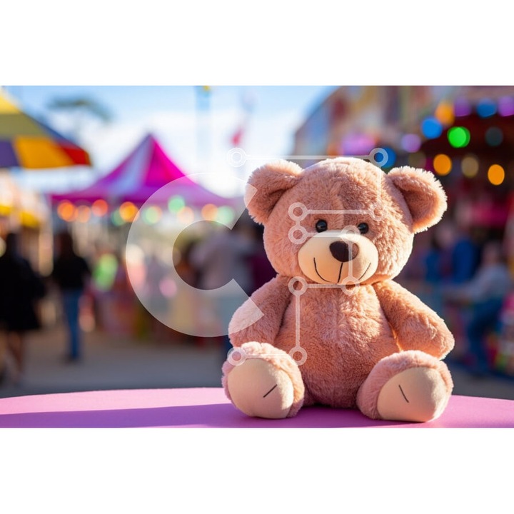 Puzzle din lemn Intrahome - Teddy Bear, 25 piese, multicolor, 10x10 cm, cutie din lemn wenge